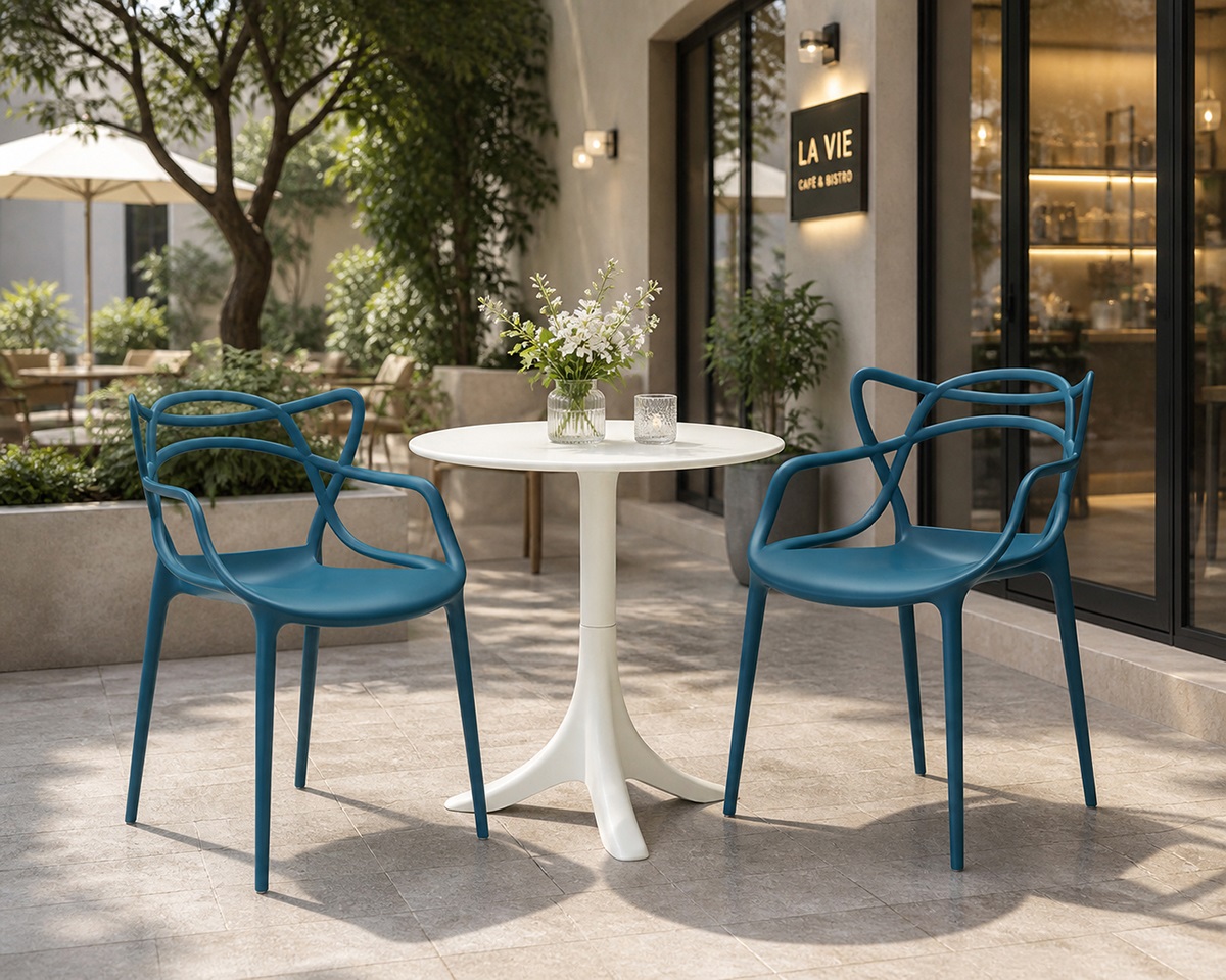Ghế cafe nhựa đúc ngoài trời