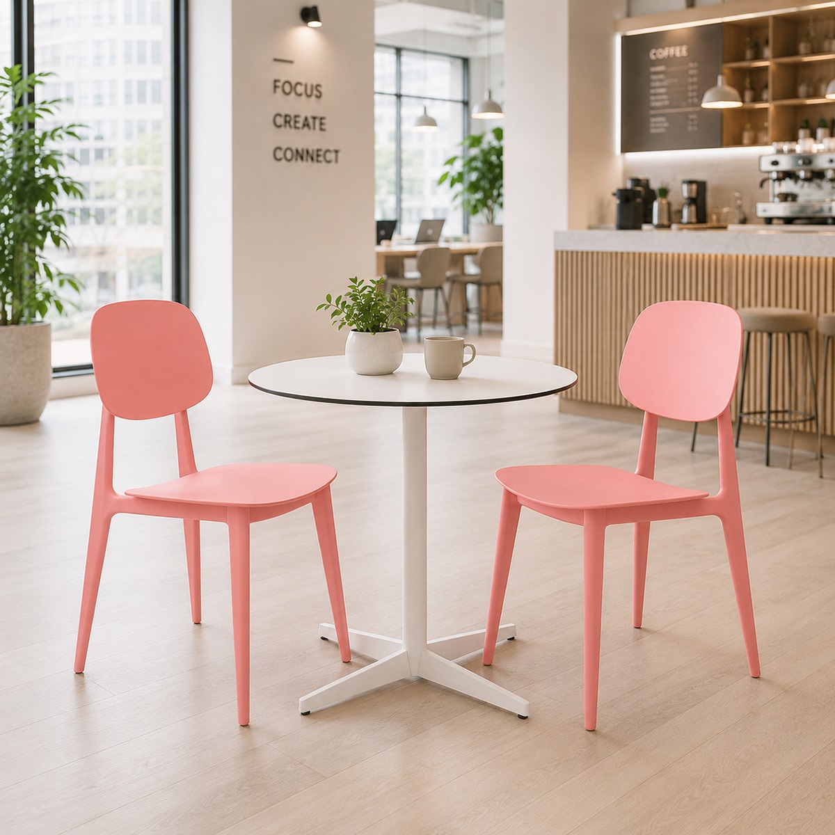 Bàn ghế cafe nhựa hiện đại