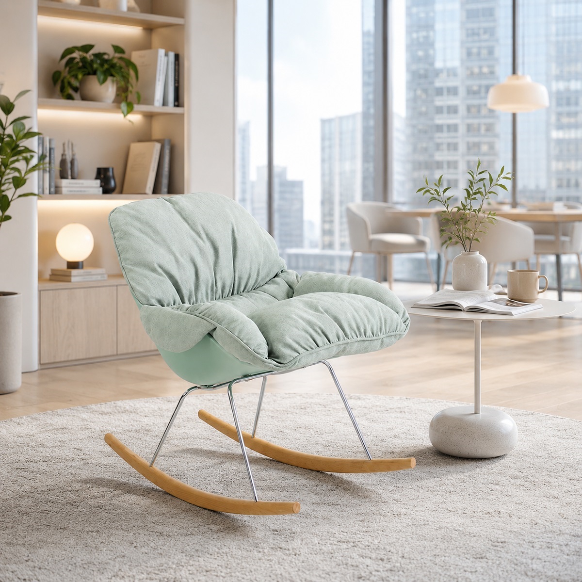 Ghế bập bênh thư giãn đọc sách