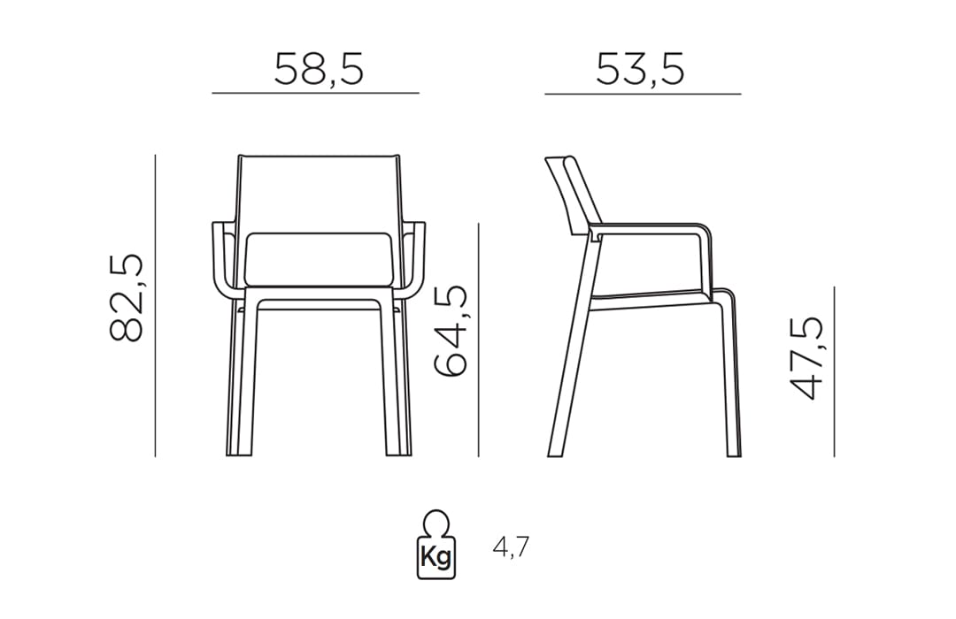 Kích thước ghế cafe