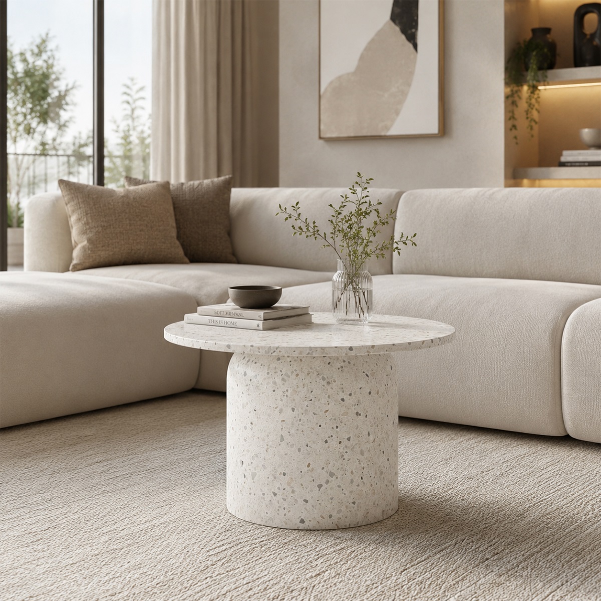 Bàn Trà Sofa Tròn Hiện Đại