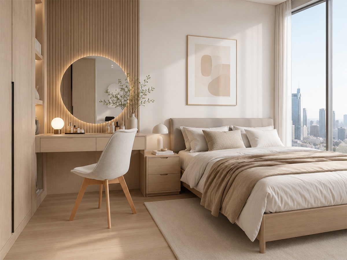 Ghế Bàn Trang Điểm Phong Cách Bắc Âu