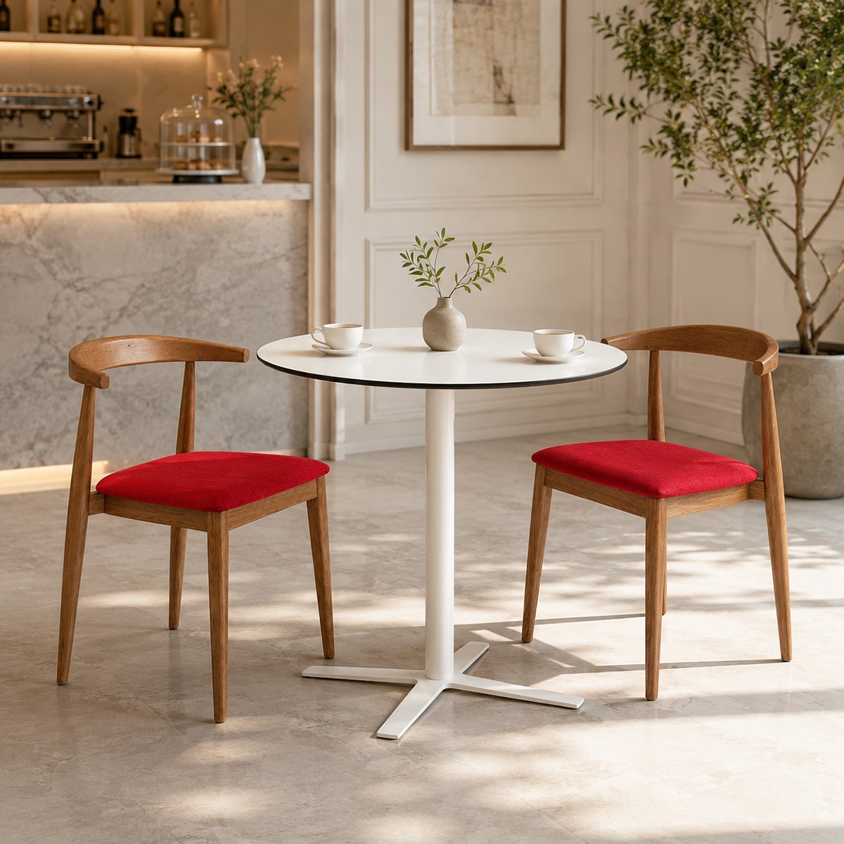 Ghế cafe nệm vải sang trọng