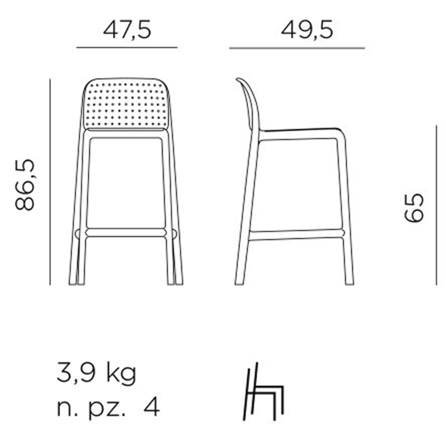 Ghế quầy bar Lido mini stool