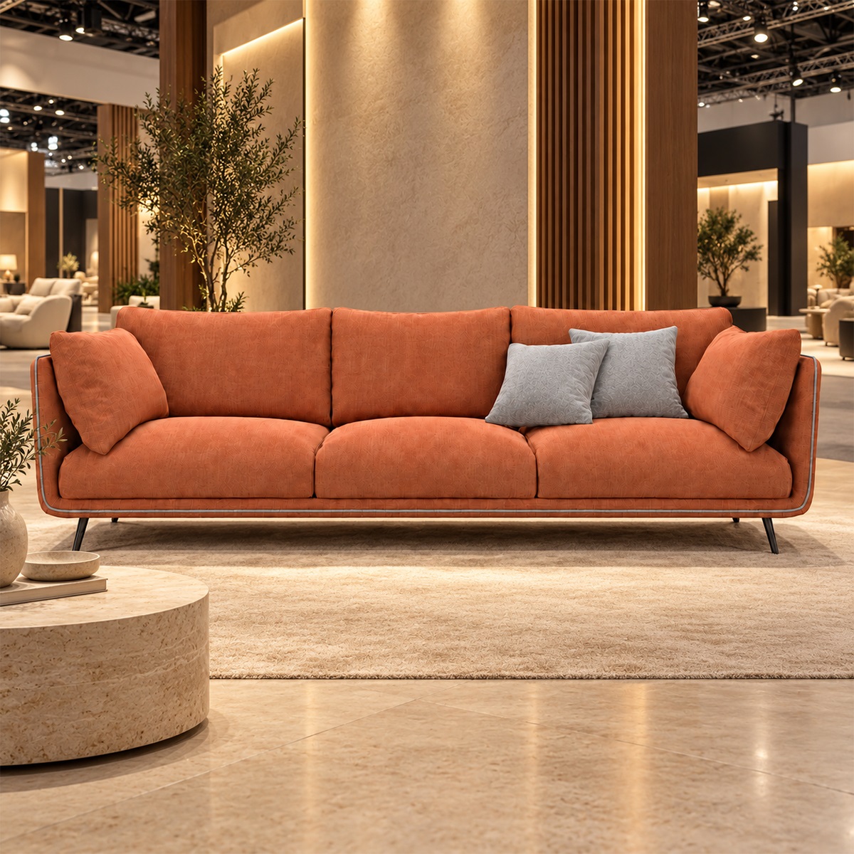 Sofa Băng 3 Chỗ Vải Nỉ Hiện Đại MC-WC374