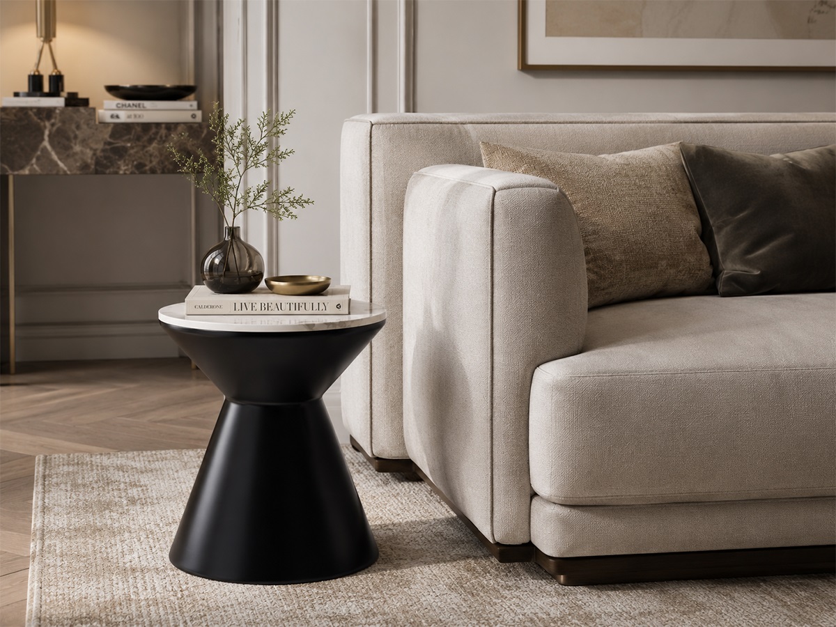 Bàn Góc Sofa Tròn Hiện Đại