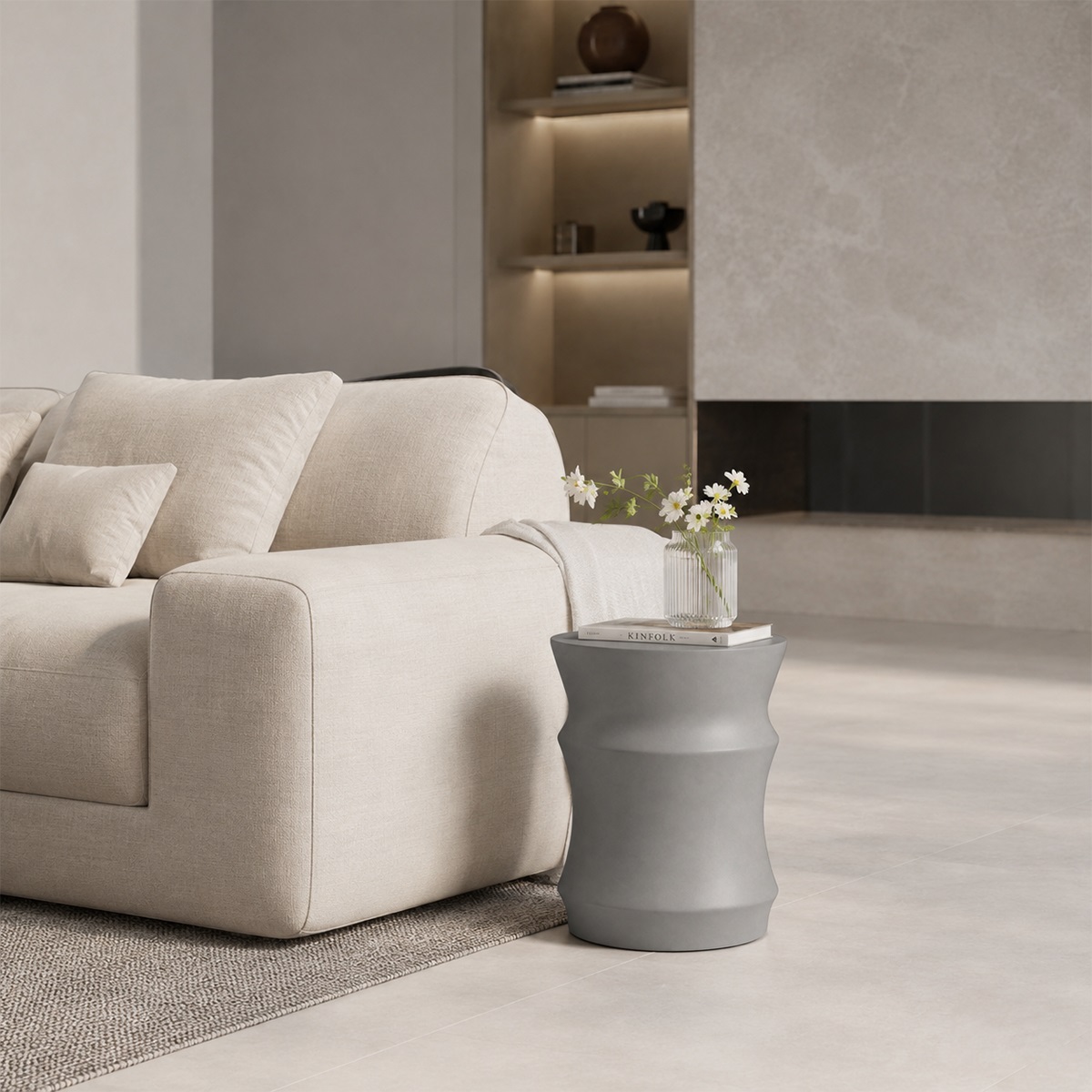 Bàn Góc Sofa Tròn Hiện Đại