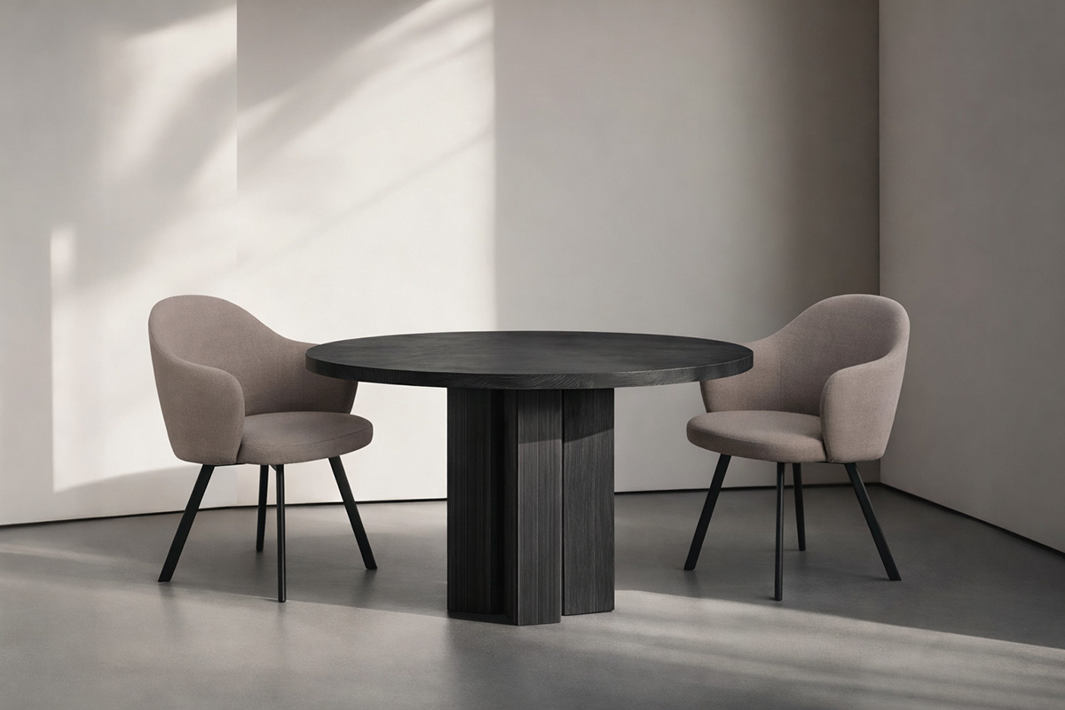 Ghế bàn ăn nệm vải chân sắt