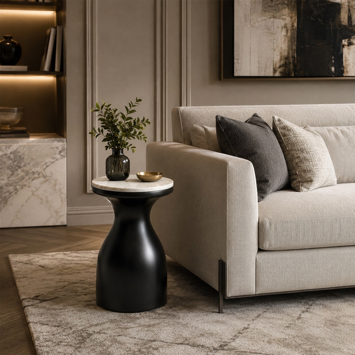 Bàn góc sofa sang trọng