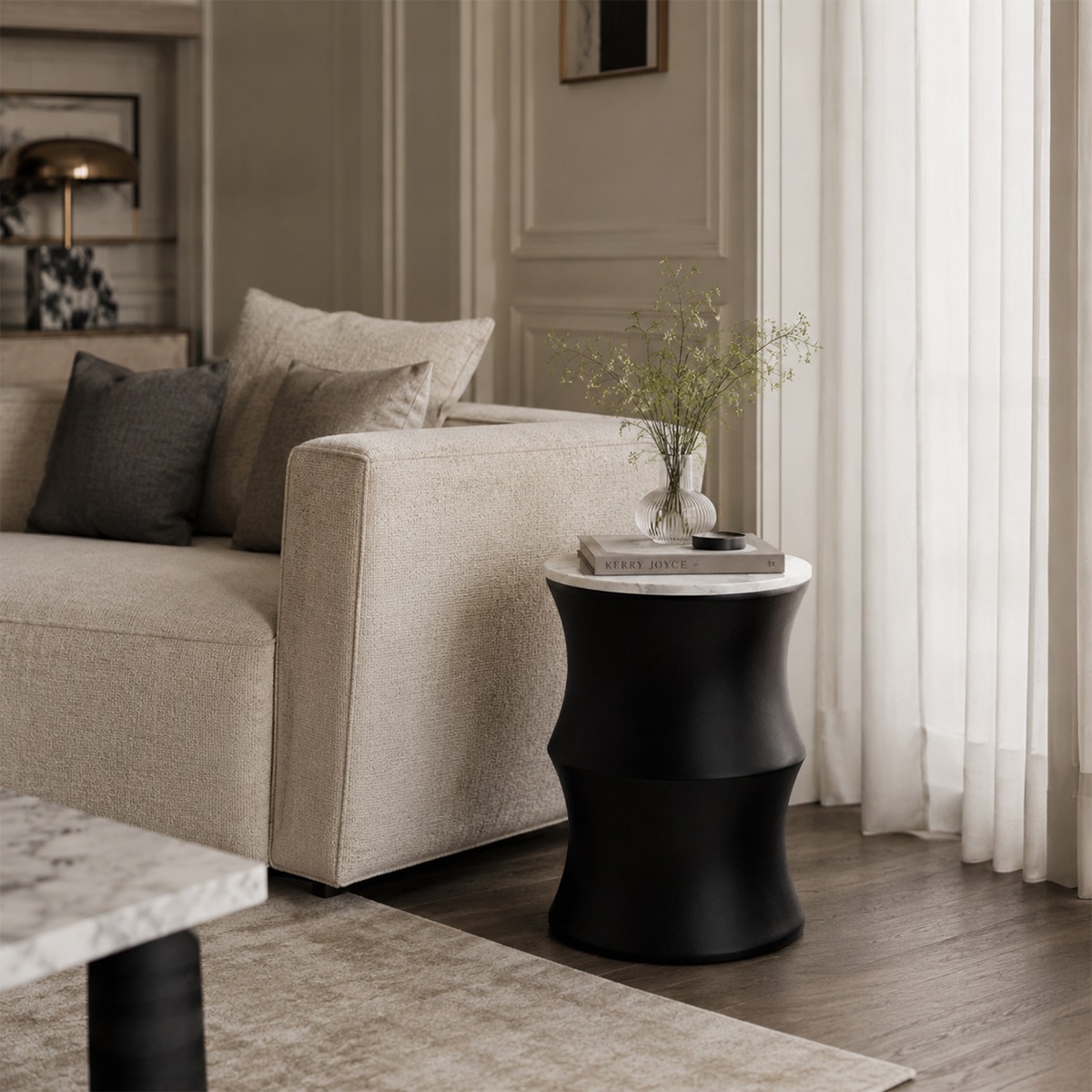 Bàn Góc Sofa Tròn Hiện Đại