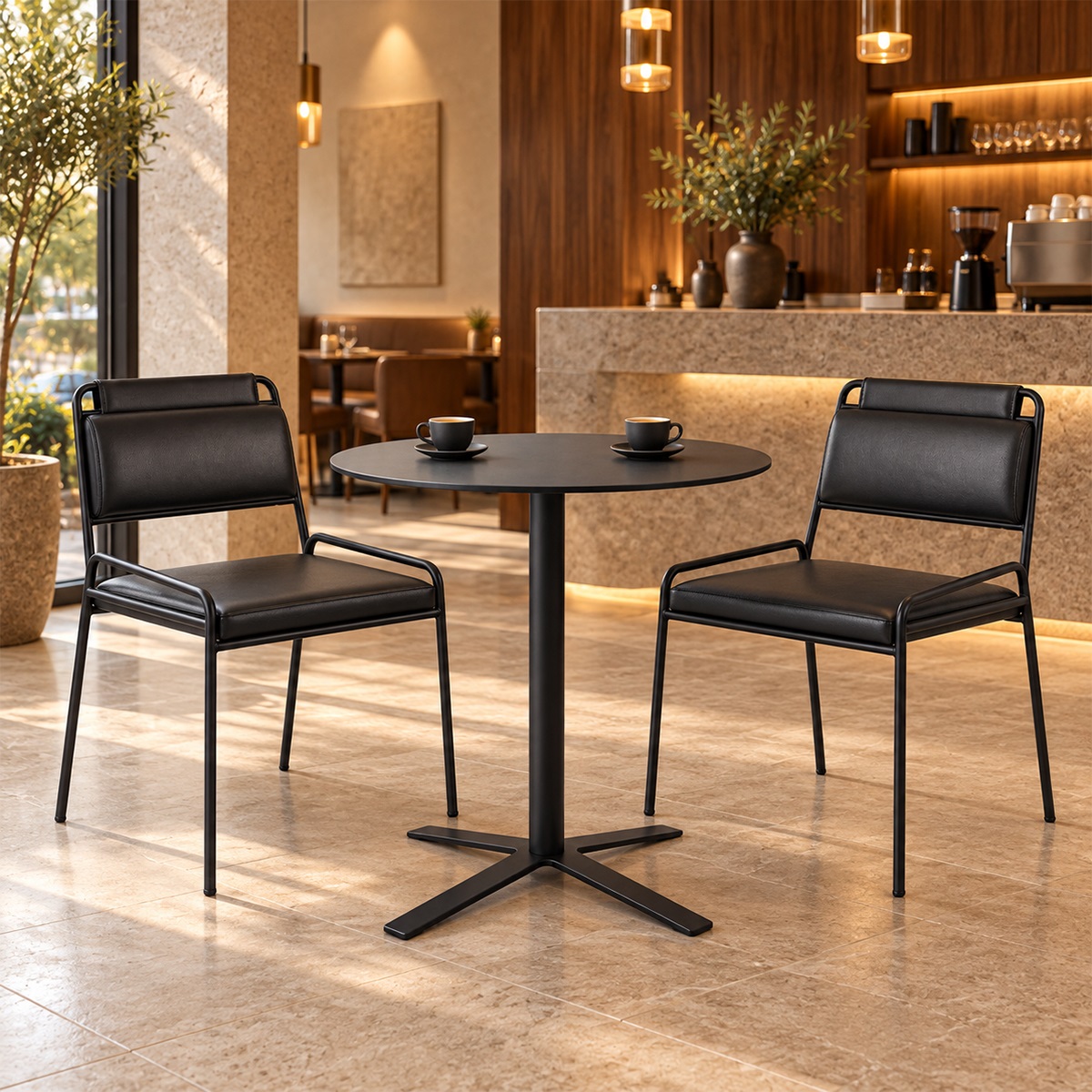Ghế cafe nệm da cao cấp