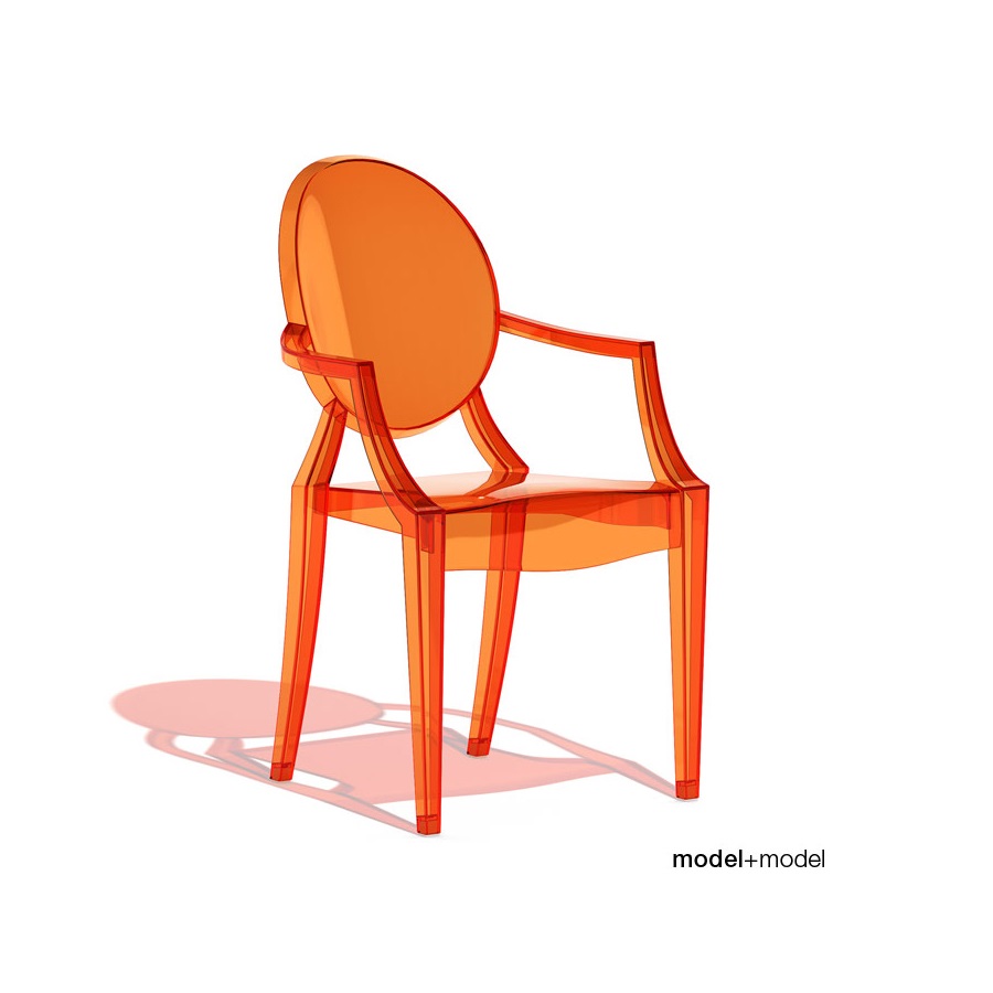 3D Model Ghế Nhựa Trong Louis Ghost