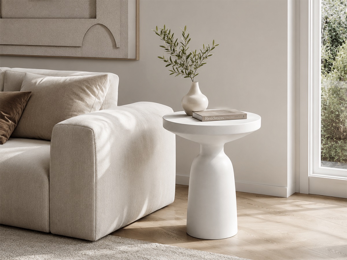 Bàn Góc Sofa Tròn Hiện Đại