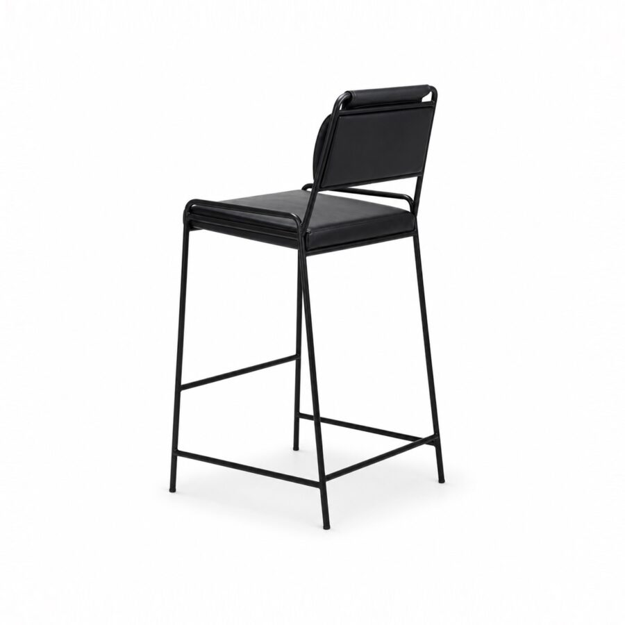 Ghế Quầy Bar Nệm Da Chân Sắt Rope Stool