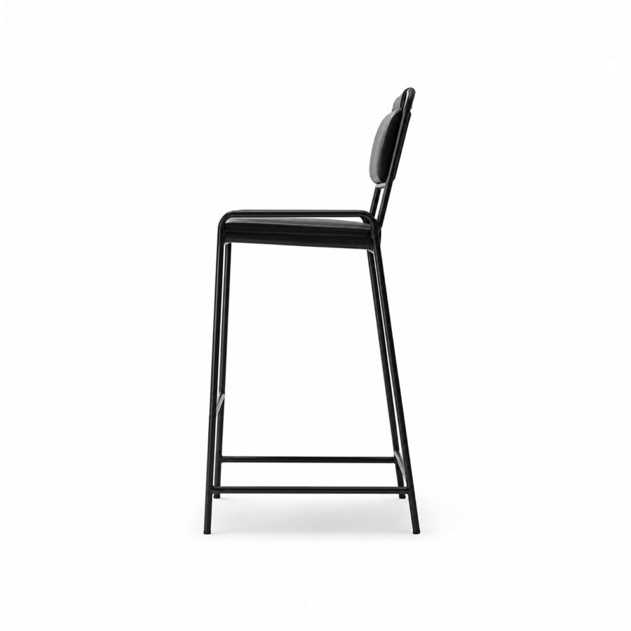 Ghế Quầy Bar Nệm Da Chân Sắt Rope Stool