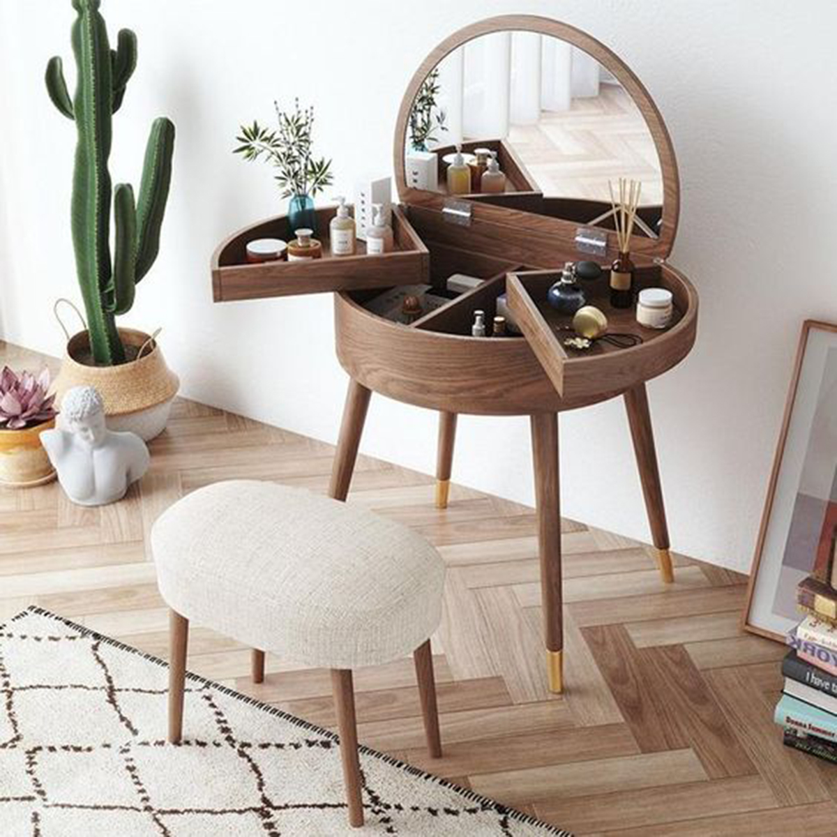 hướng dẫn chọn ghế cho bàn trang điểm hiện đại