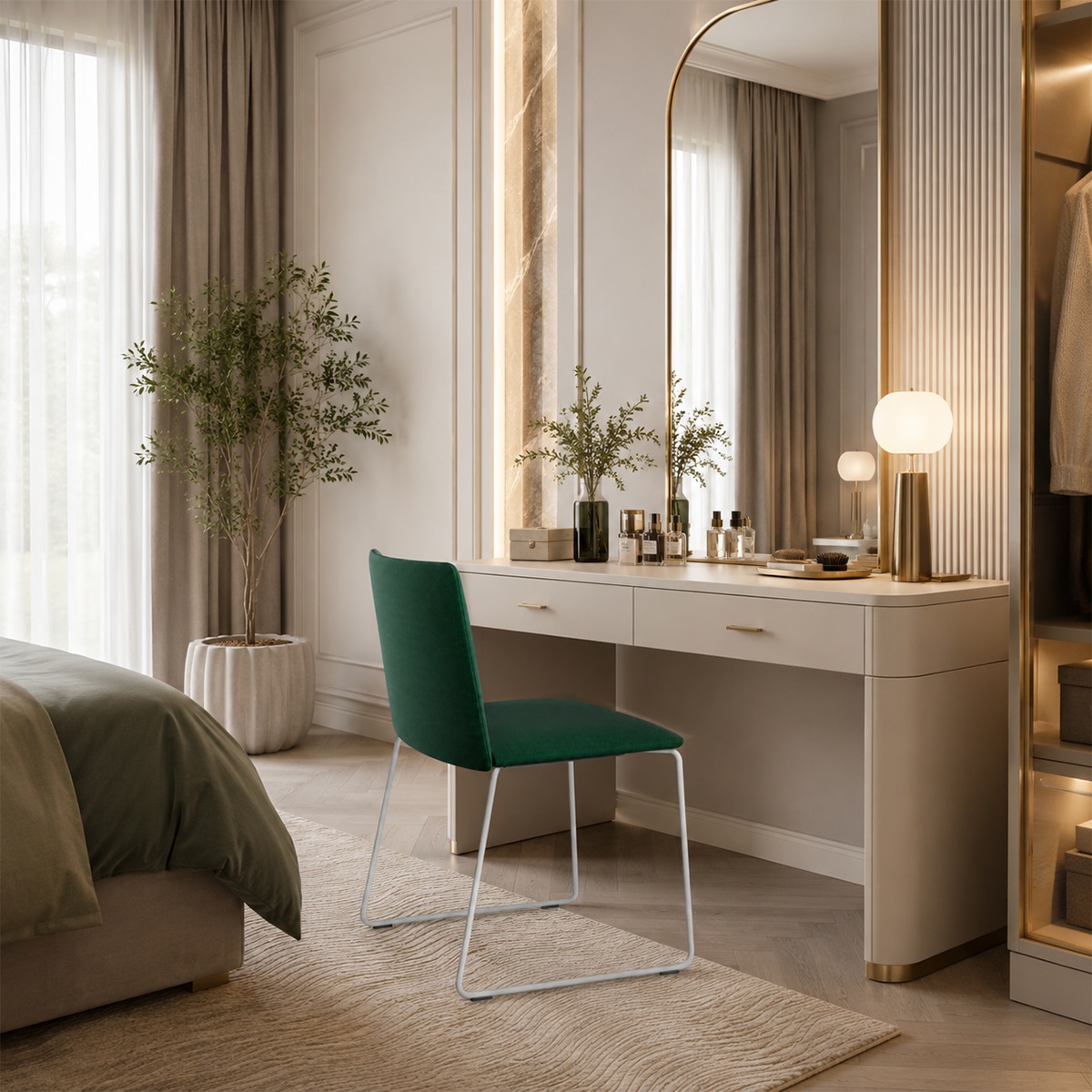 Ghế bàn trang điểm chân quỳ