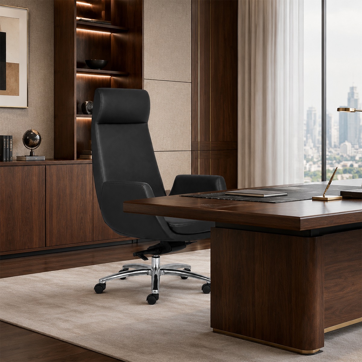 Ghế Giám Đốc Nệm Da Sang Trọng RPB-GVP161 Ghế Giám Đốc Nệm Da Sang Trọng RPB-GVP161