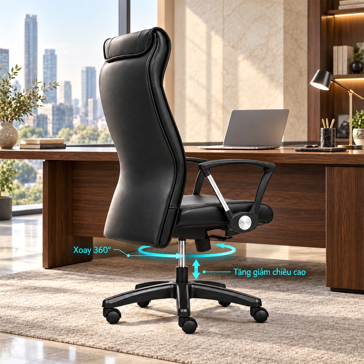 Ghế Văn Phòng Nệm Da Sang Trọng RPB-GVP164