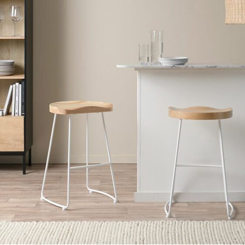 Ghế bar gỗ chân sắt đẹp 2022