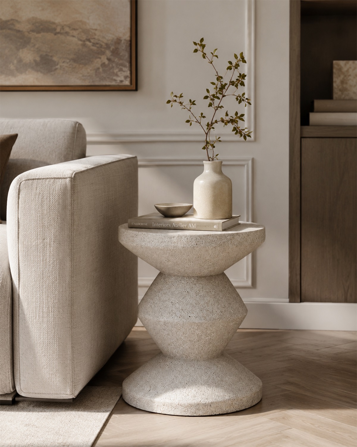 Bàn Góc Sofa Tròn Hiện Đại
