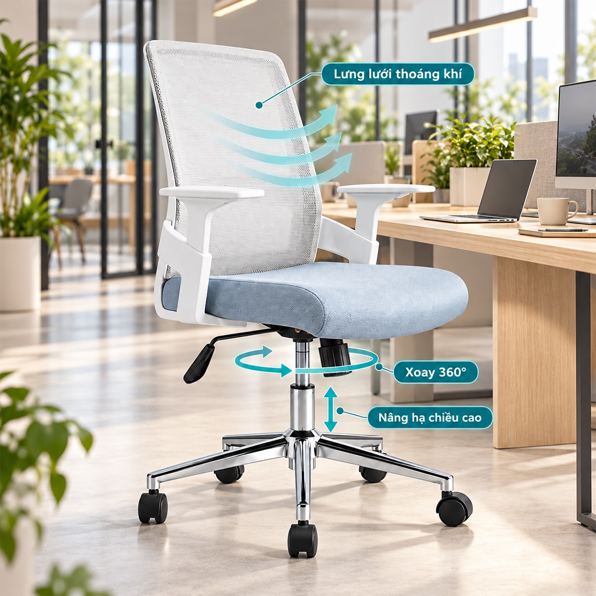 Ghế Xoay Văn Phòng Hiện Đại RPB-GVP177