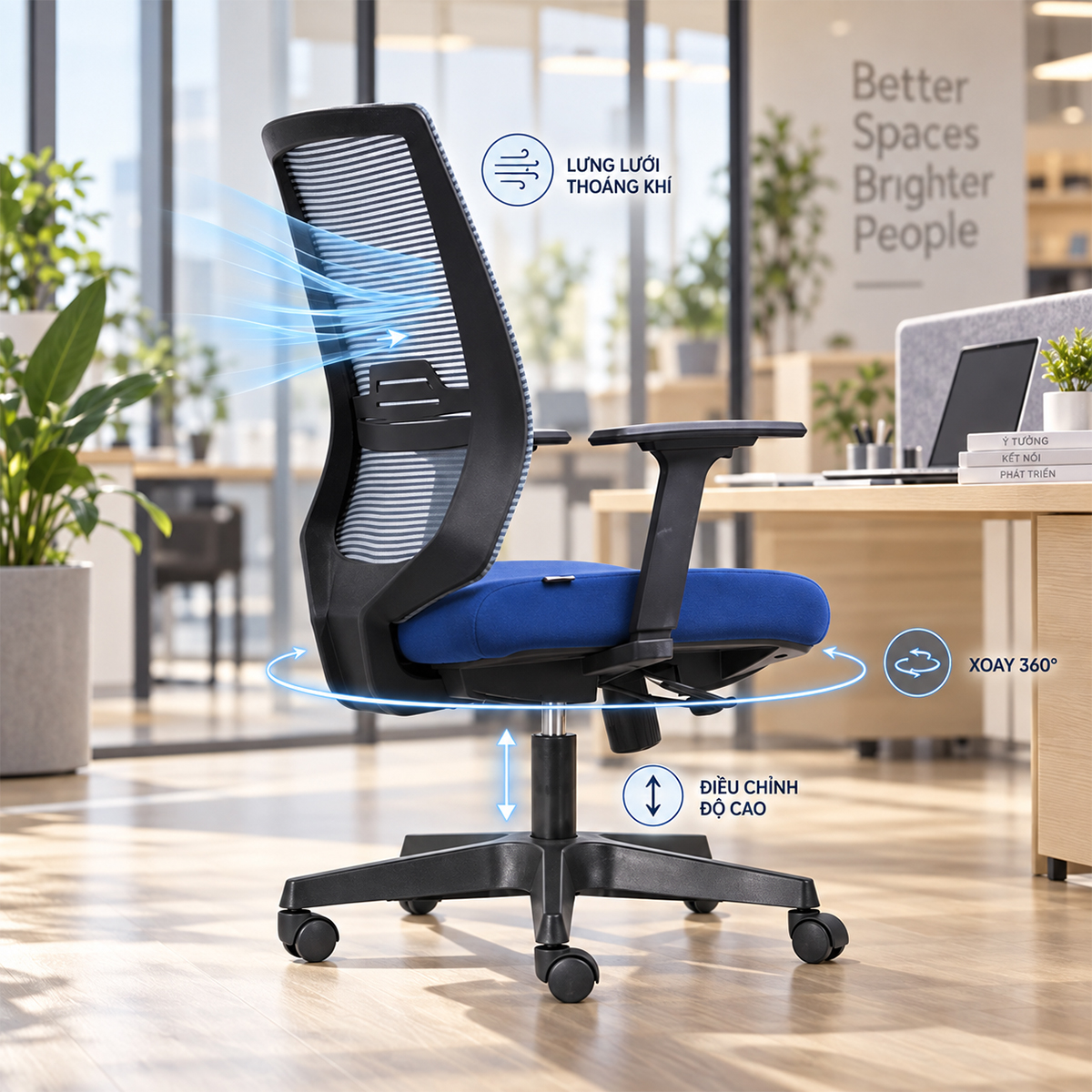 Ghế Văn Phòng Lưng Lưới Hiện Đại RPB-GVP202
