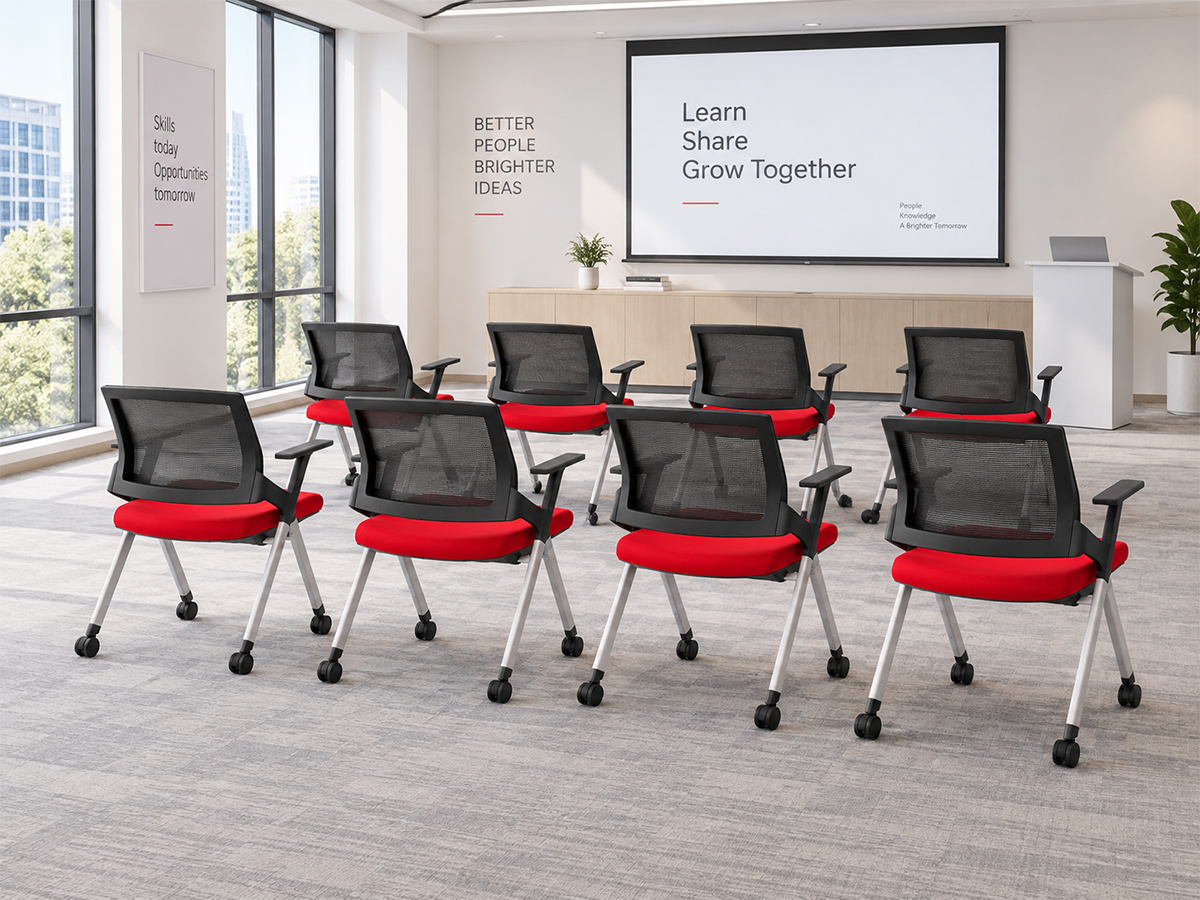 Ghế phòng training hiện đại lưng lưới