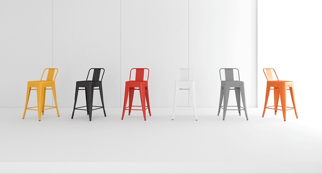 Ghế bar Tolix sắt sơn tĩnh điện