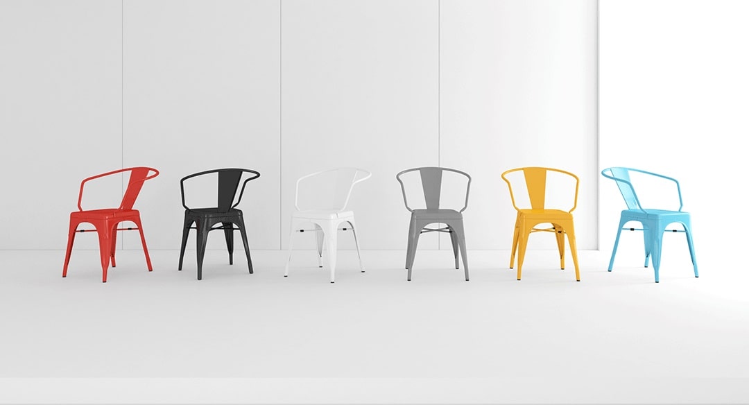 Ghế Cafe Sắt Tolix Armchair Ghế Cafe Sắt Tolix Armchair