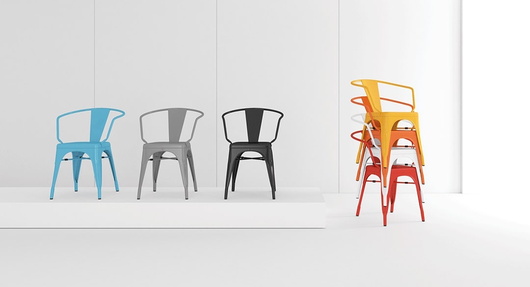 Ghế Cafe Sắt Tolix Armchair Ghế Cafe Sắt Tolix Armchair