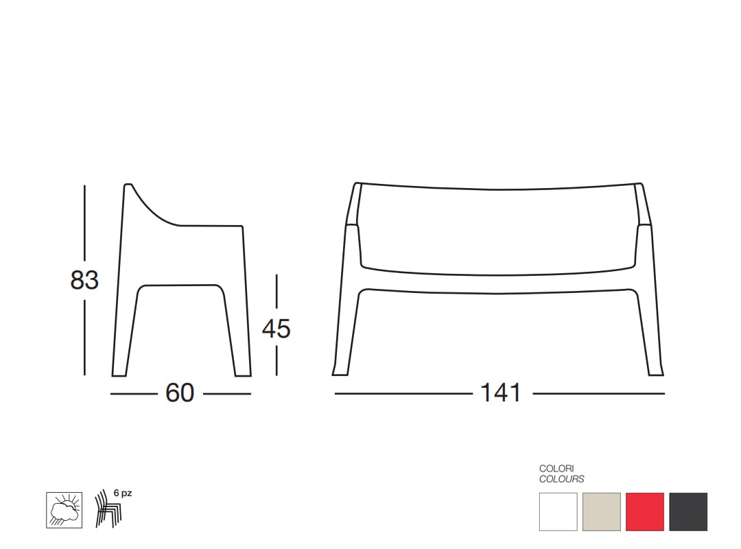 Kích thước sofa ngoài trời