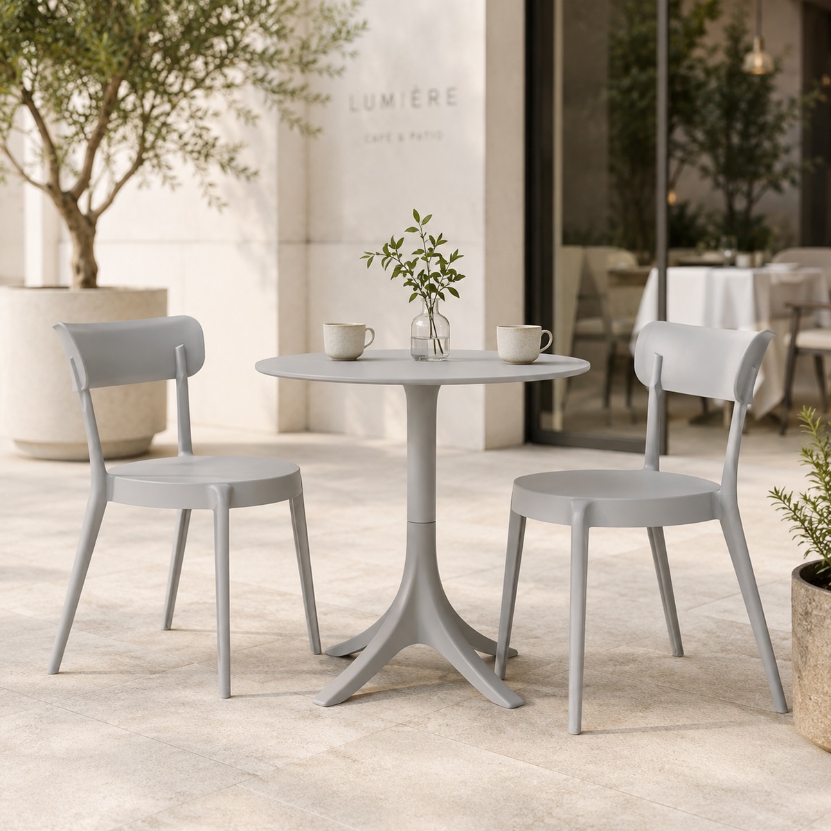 Ghế Cafe Nhựa Đúc Hiện Đại