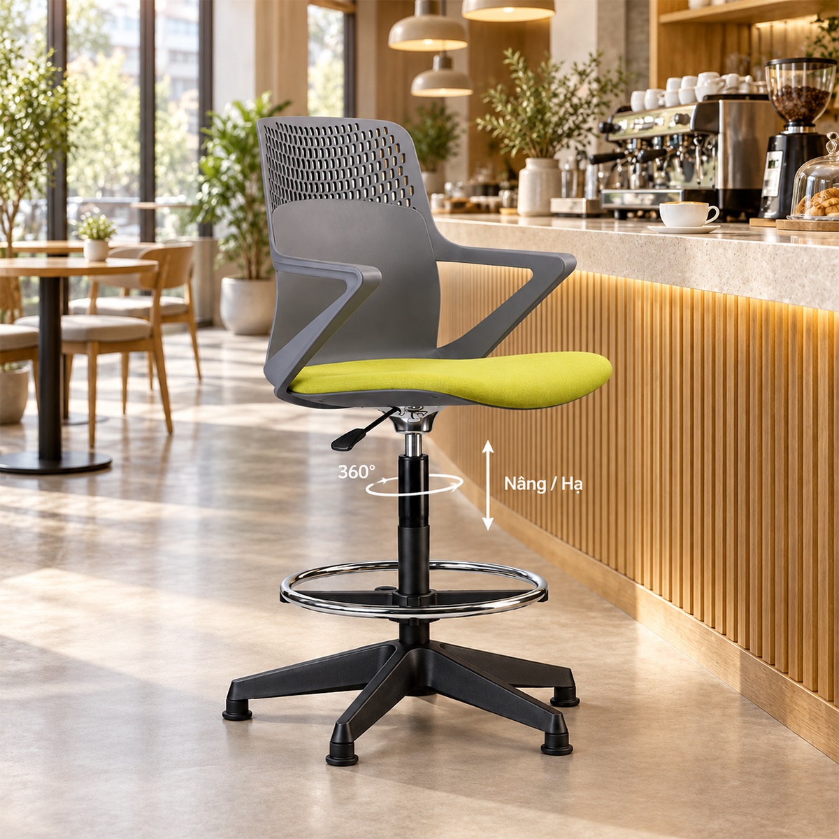 Ghế Quầy Bar Xoay Cao Cấp RPB-WC1257