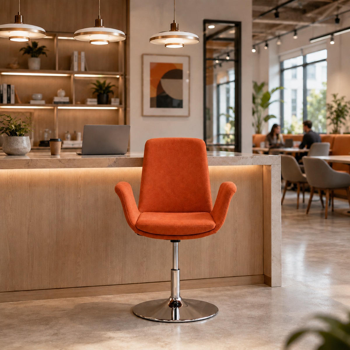 Ghế Cafe Chân Xoay Hiện Đại