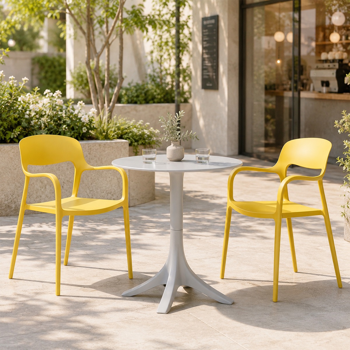 Ghế Cafe Nhựa Đúc Hiện Đại