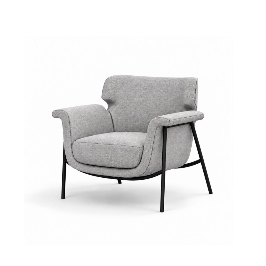 Ghế Armchair Nệm Vải Chân Sắt FM-WC751