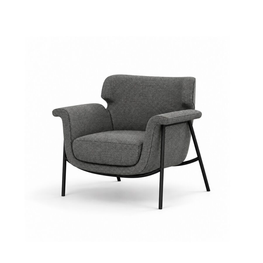 Ghế Armchair Nệm Vải Chân Sắt FM-WC751