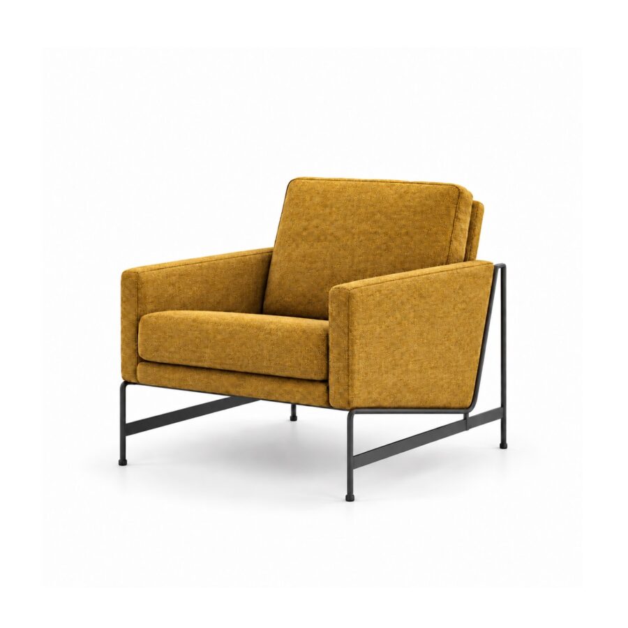 Ghế Armchair Nệm Vải Chân Sắt FM-WC811