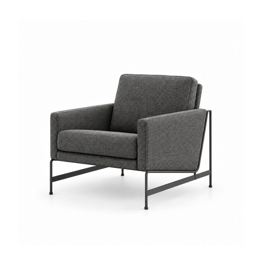 Ghế Armchair Nệm Vải Chân Sắt FM-WC811