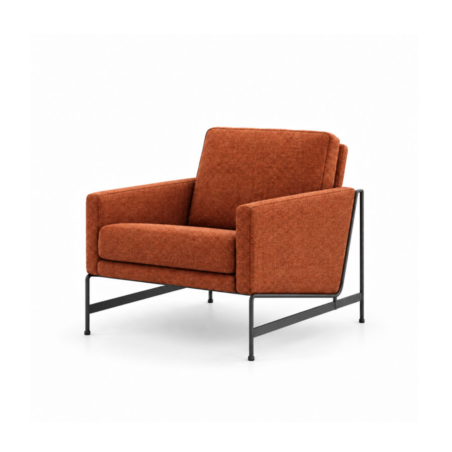 Ghế Armchair Nệm Vải Chân Sắt FM-WC811