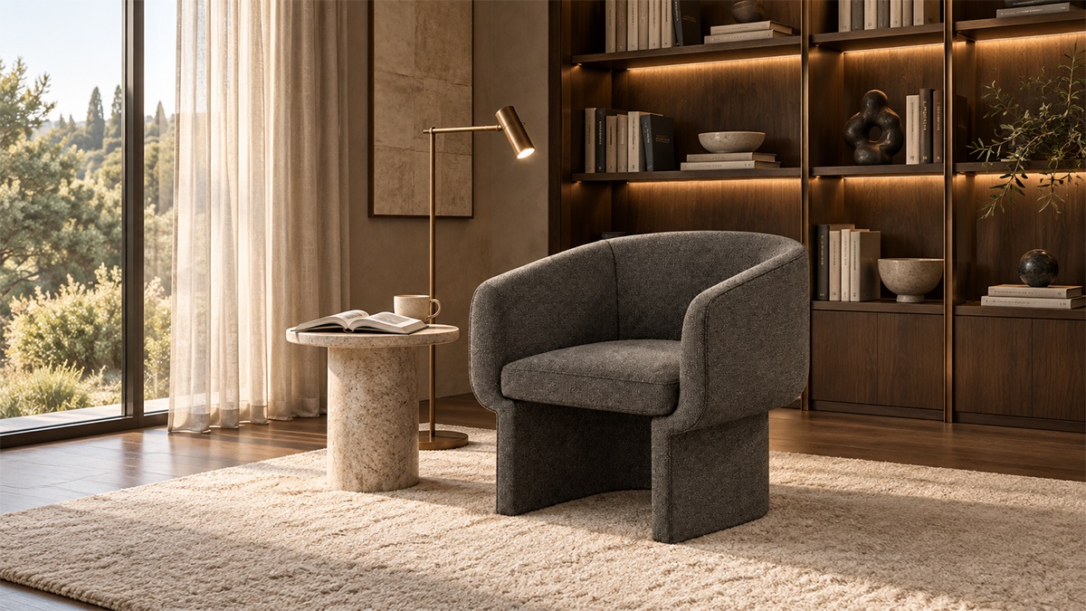 Ghế Armchair Nệm Vải Hiện Đại FM-WC812