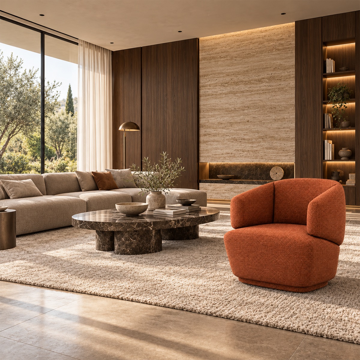Ghế Sofa Đơn Nệm Vải Hiện Đại FM-WC753