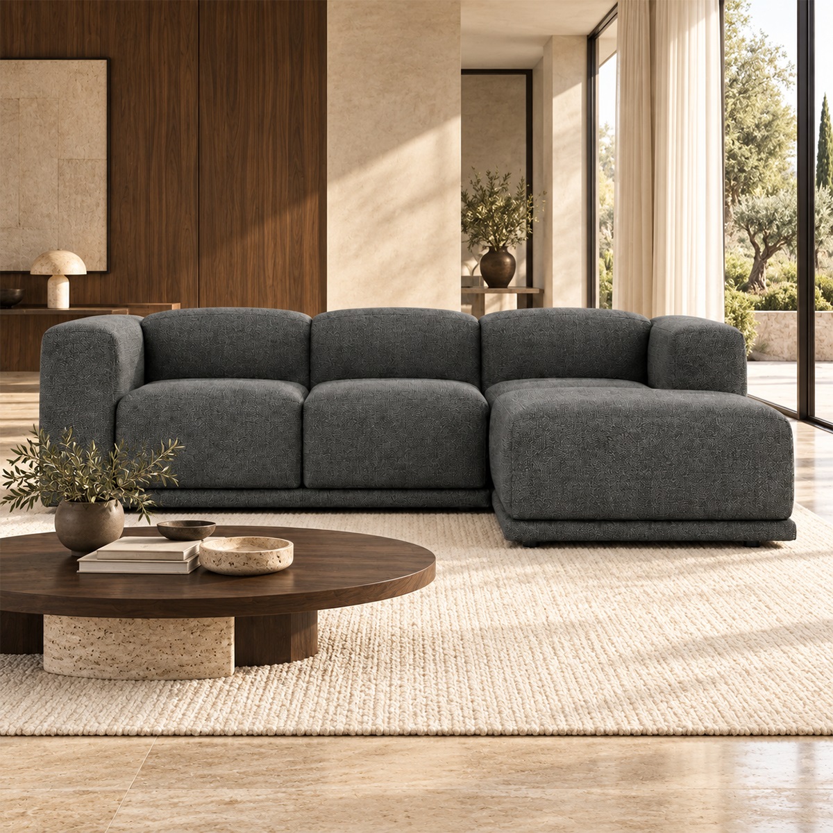 Sofa Góc Vải Nỉ Hiện Đại FM-WC837