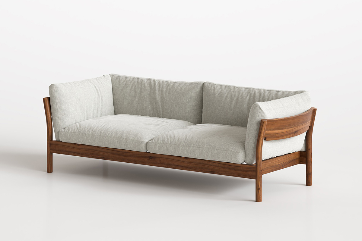 Sofa gỗ kết hợp vải nỉ hoặc da