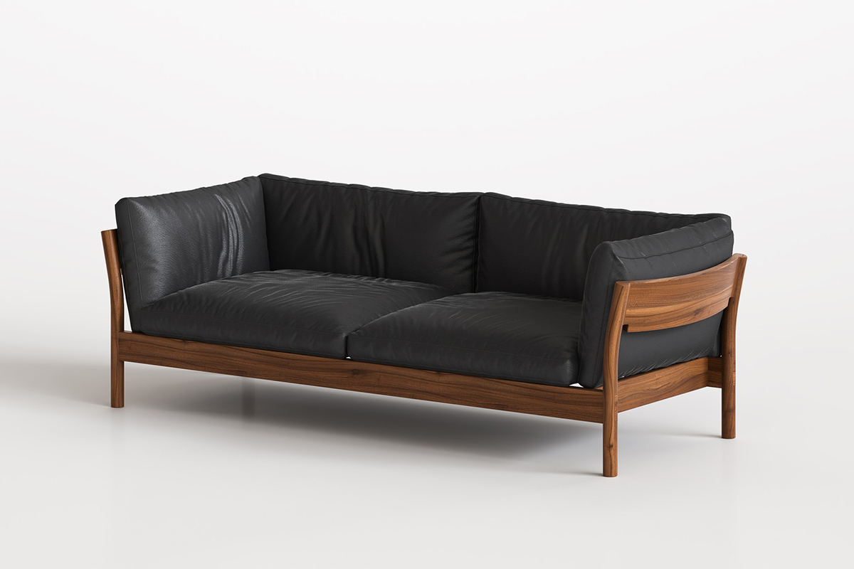 Sofa gỗ kết hợp vải nỉ hoặc da