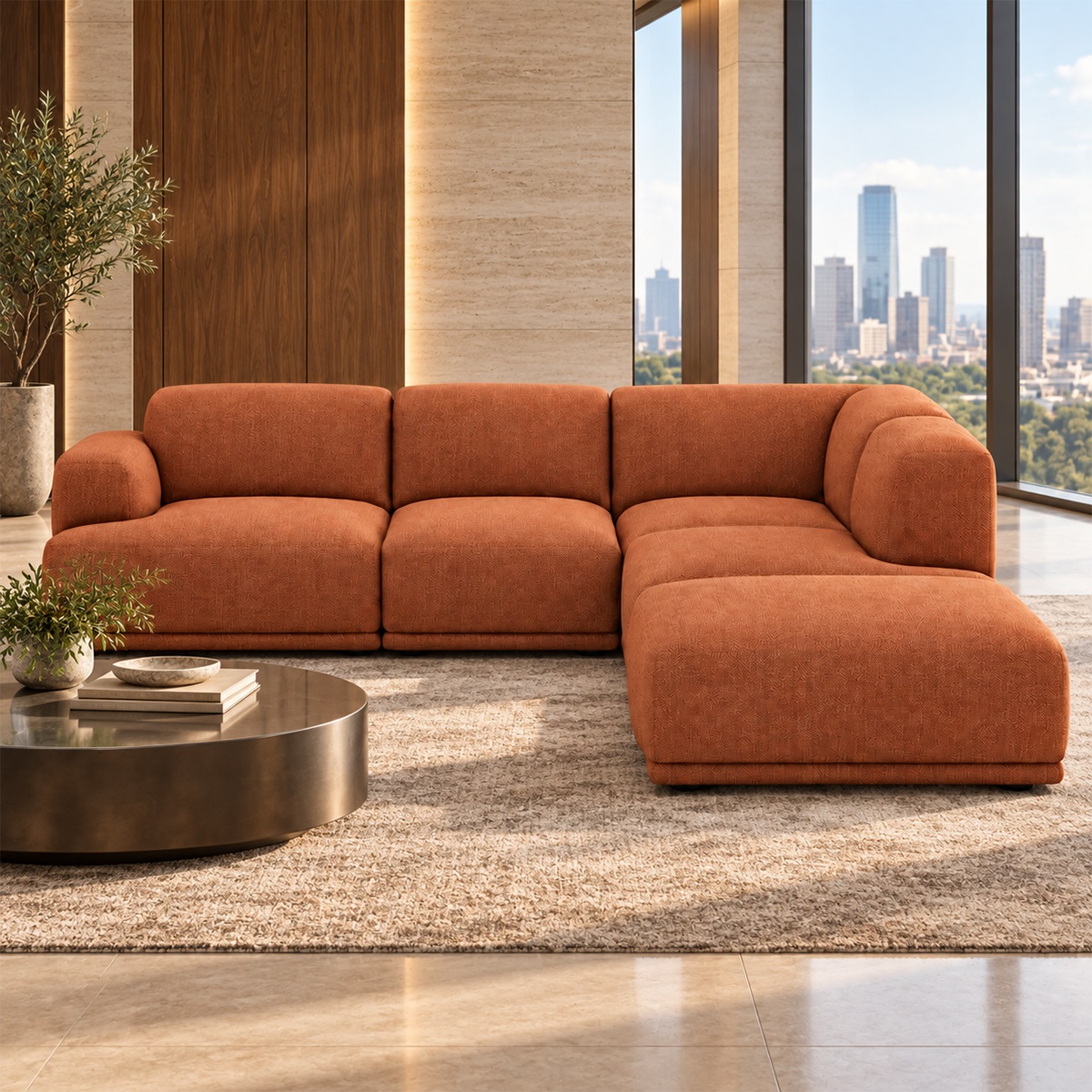 Sofa Góc Vải Nỉ Hiện Đại FM-WC921