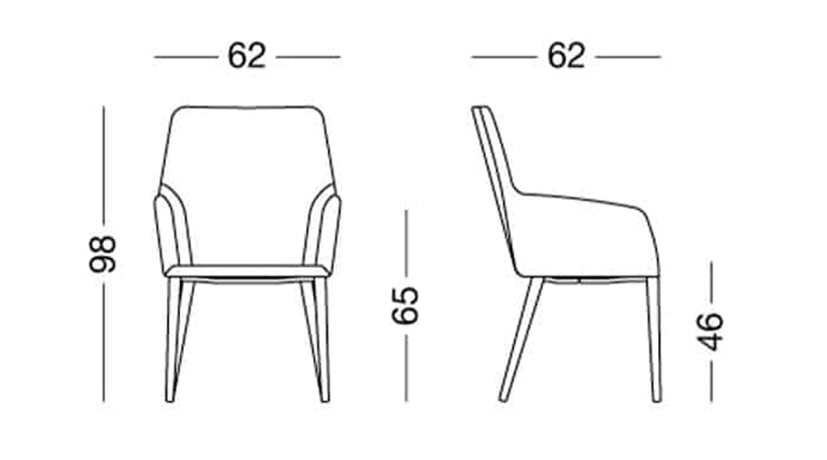 Ghế Ăn Nệm Vải Chân Gỗ Hiện Đại SG-WC988