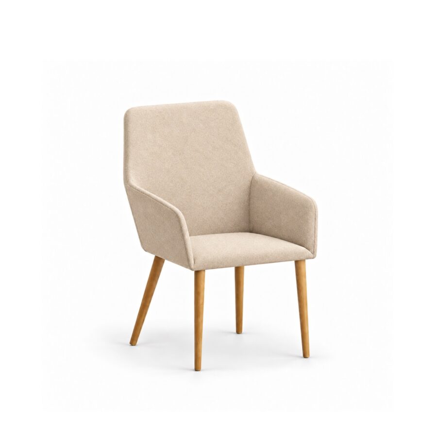 Ghế Ăn Nệm Vải Chân Gỗ Hiện Đại SG-WC988