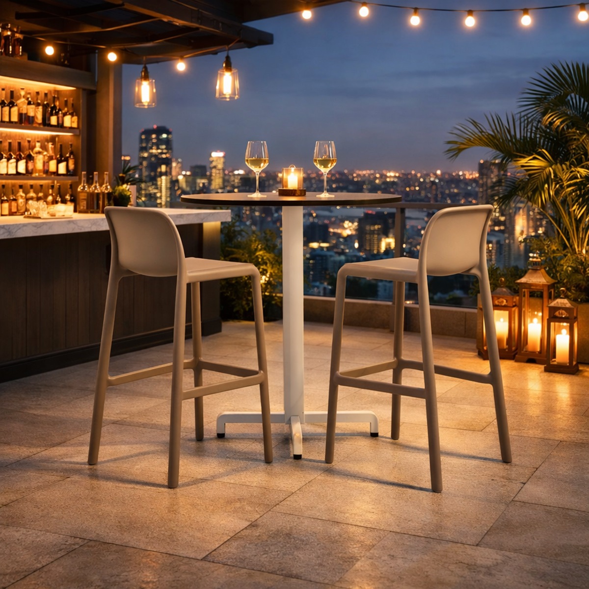 Bộ bàn ghế bar cao ngoài trời